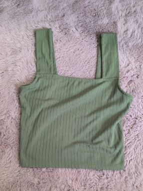 Rue21 Olive Ribbed Square Neck Tank